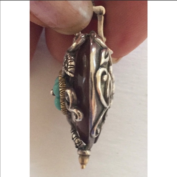 Barbara Bixby Reversible Heart ♥️ Necklace Enhancer ,925 & 18k !!!! - Picture 5 of 12